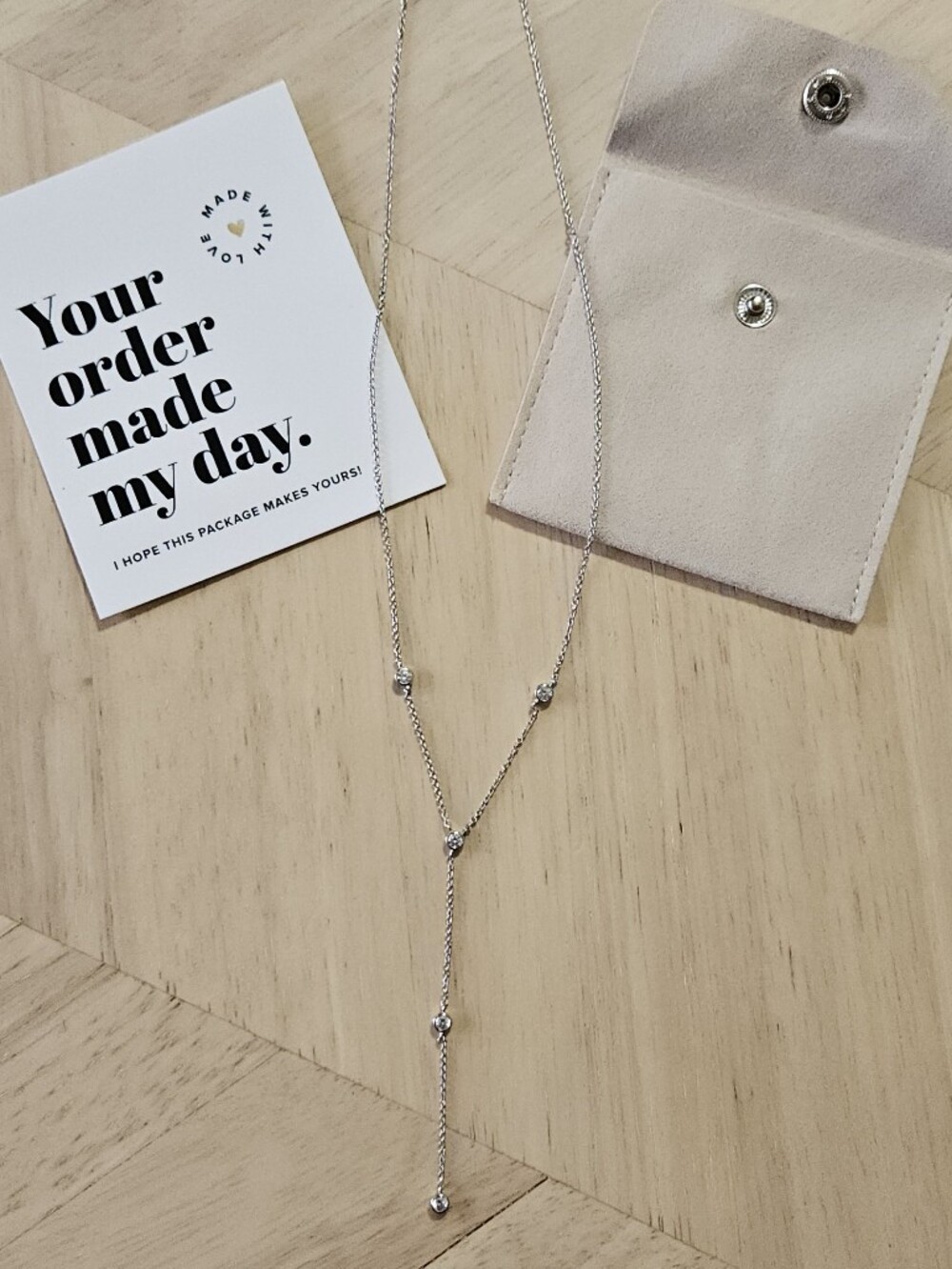 Sterling Silver Lariat Y Necklace - 18in
